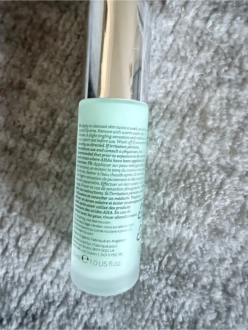 ELEMIS Pro-Collagen Tri-Acid Peel in Mint Green Bottle